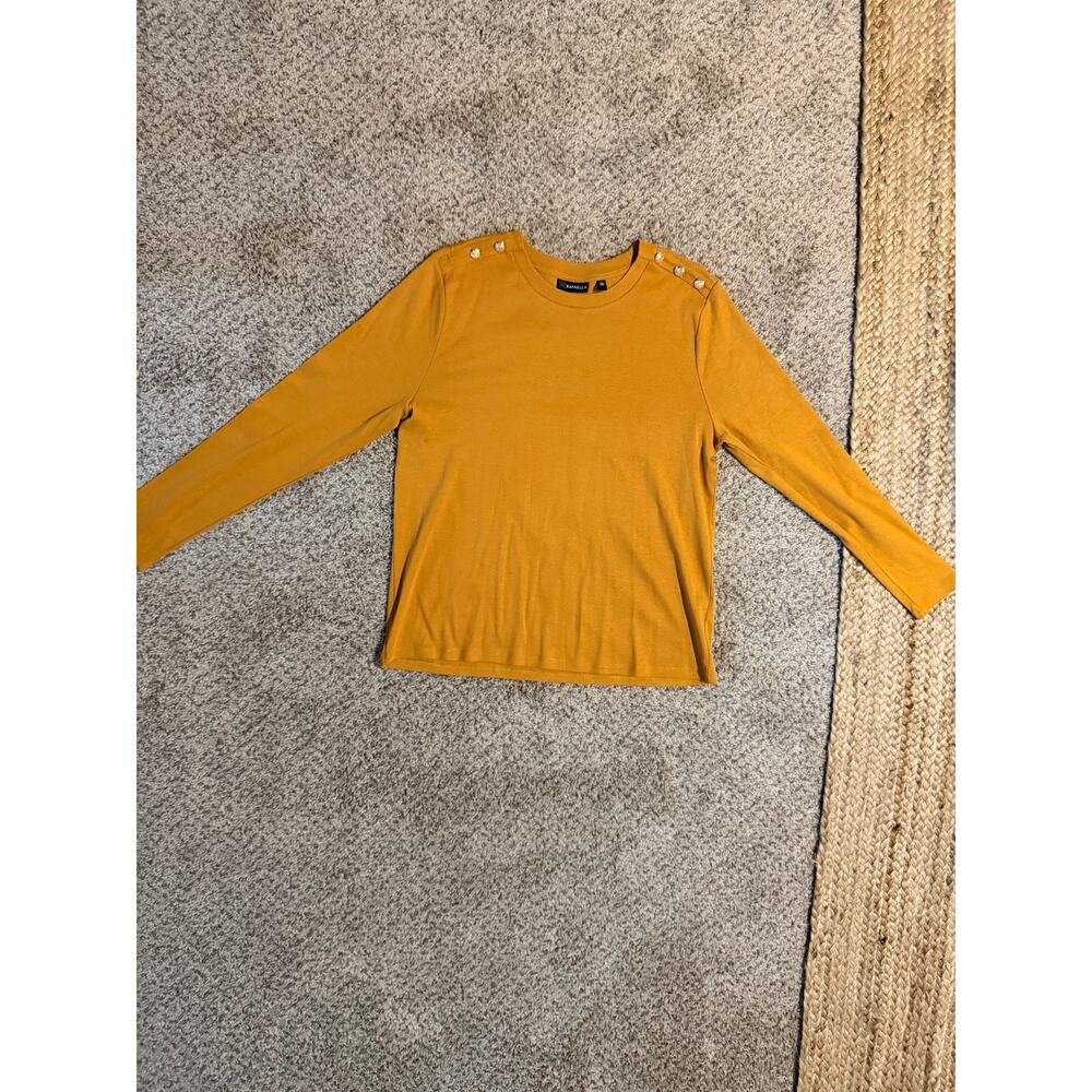 3 for $9 Rafaella Long Sleeve Dressy knit shirt mustard euc xxl